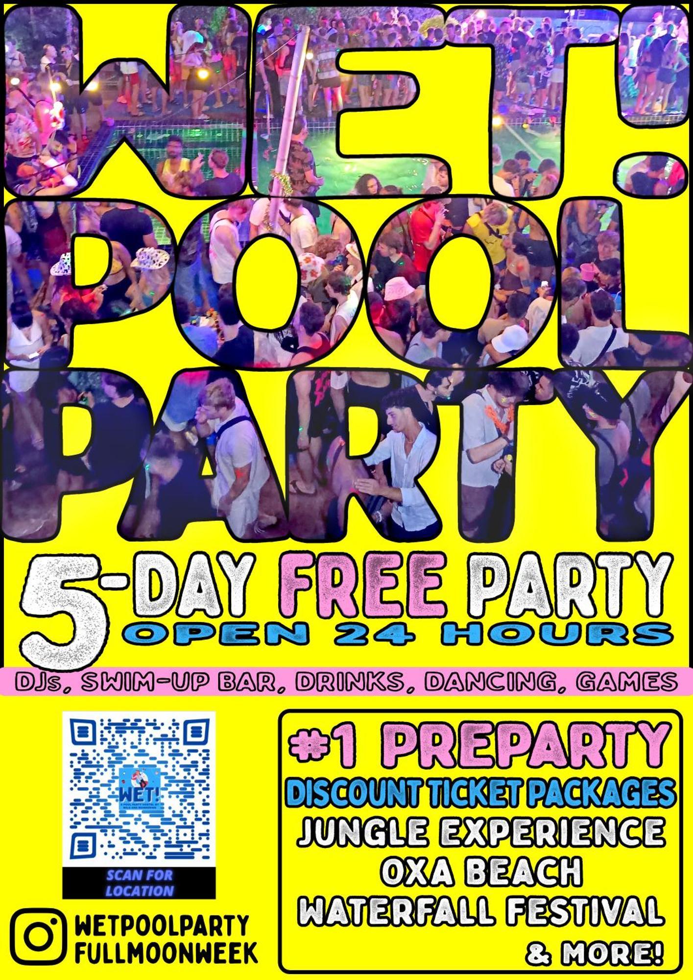 Wet! A Pool Party Hostel By Wild & Wandering Haad Rin Ngoại thất bức ảnh